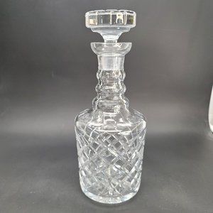Wedgwood Lead Crystal Decanter Round Lidded 11" Heavy Beautiful!  Cr607